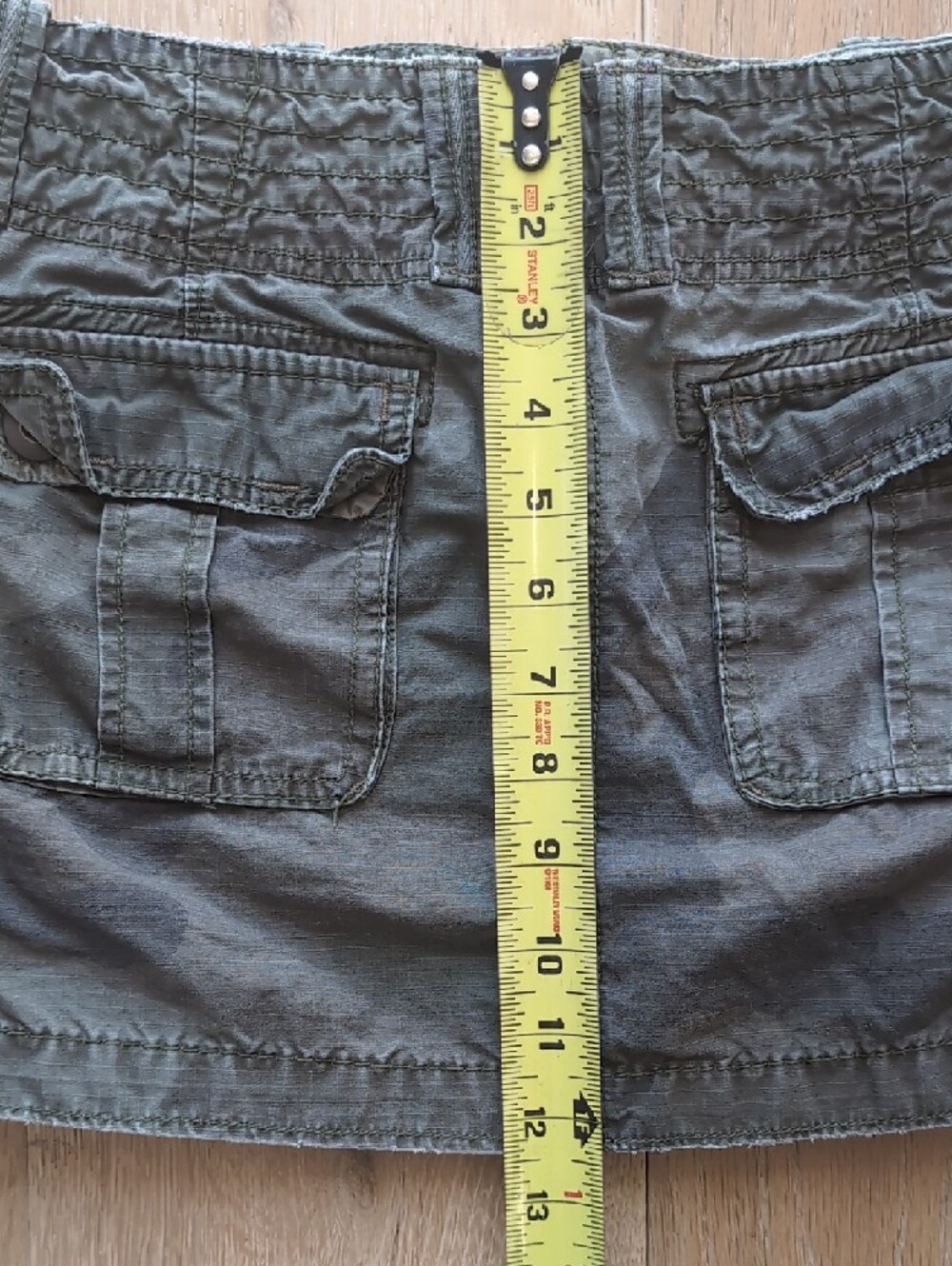 Camo Olive Green Cargo Mini Skirt - Picture 4 of 5